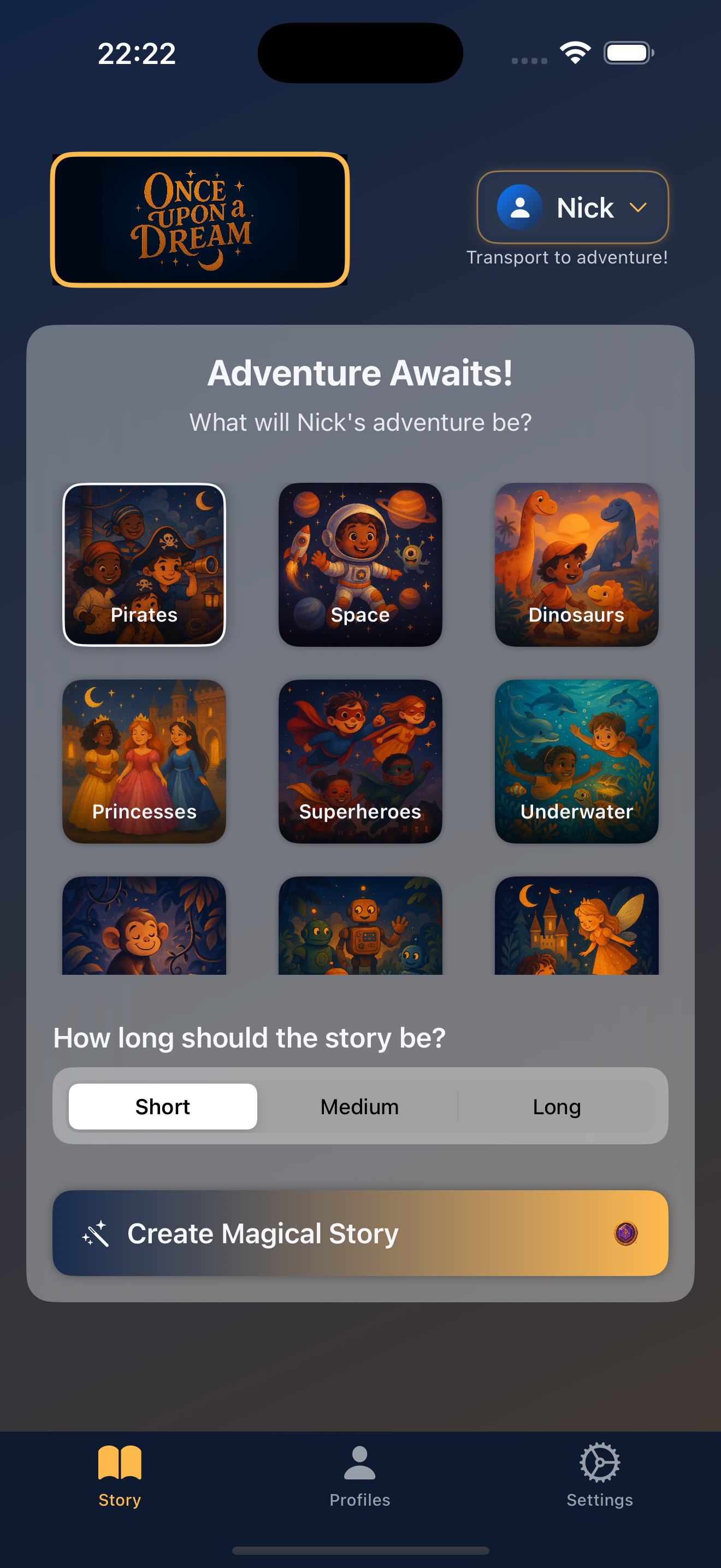Once Upon a Dream app screenshot 1